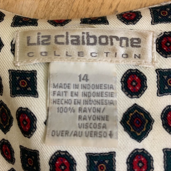Vintage Liz Claiborne Button down Americana SZ 14 - Picture 8 of 8